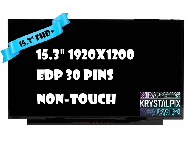 Replacement Screen for BOE NV153WUM-N41 V8.0 FRU 5D11P86176 15.3' FHD+ LCD Screen 1920x1200 Non-Touch eDP-30pin Matte Display