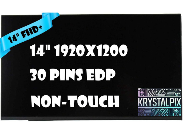 Replacement LCD for BOE NV140WUM-N4F LCD LED Screen 14' FHD+ 1920x1200 Non-Touch eDP 30 pins Display New