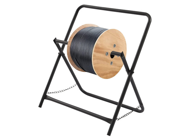 Single Axle Cable Caddy, Single Axle Industrial Rack Dispenser Rack Commercial Industrial Grade Steel Wire Rack Foldable Electrical Wires Dolly...
