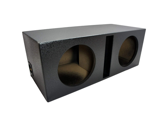 Dual 10 Inch Vented Sub Box Ported Subwoofer Enclosure Armor Coated - ASC Universal fit for cars trucks and SUVs, rugged scratch-resistant liner,...
