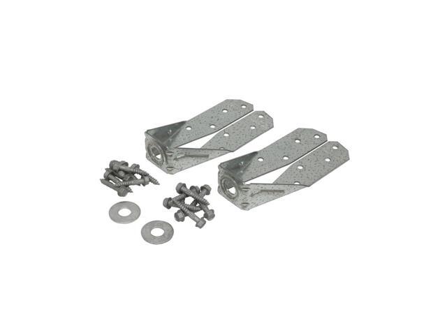 DTT2Z DTT ZMAX Galvanized Deck Tension Tie for 2X Including 1-1/2 Inch Strong Drive SDS Screws, 14 Gauge Deck and Fence Connector (Pack of 4)
