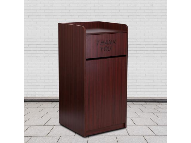 Wood Tray Top Receptacle in Mahogany