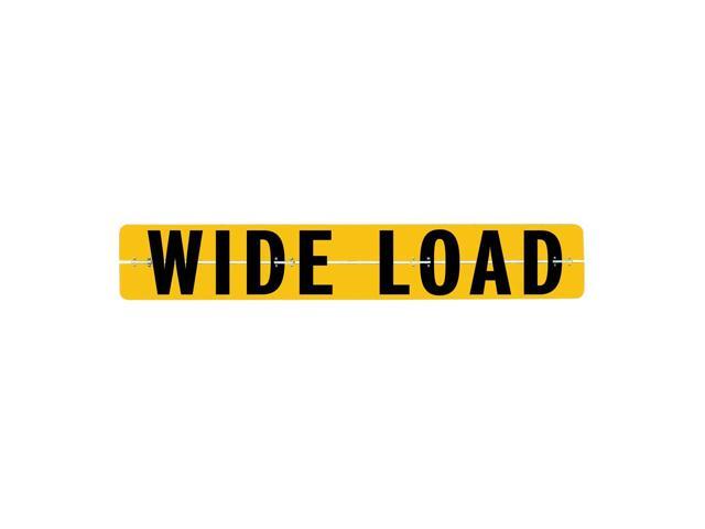 Wide Load Sign For Trucks and Trailers - Hinged Aluminum - 12 Inch x 72 Inch