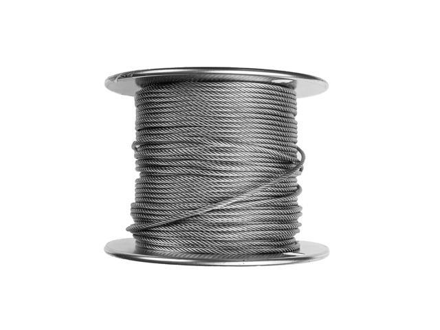 1/16-Inch Galvanized Steel Wire Rope 7x7 Aircraft Cable, 5000 ft Spool Braided Metal Wire Cable for DIY, Marine, Industrial, Outdoor &.