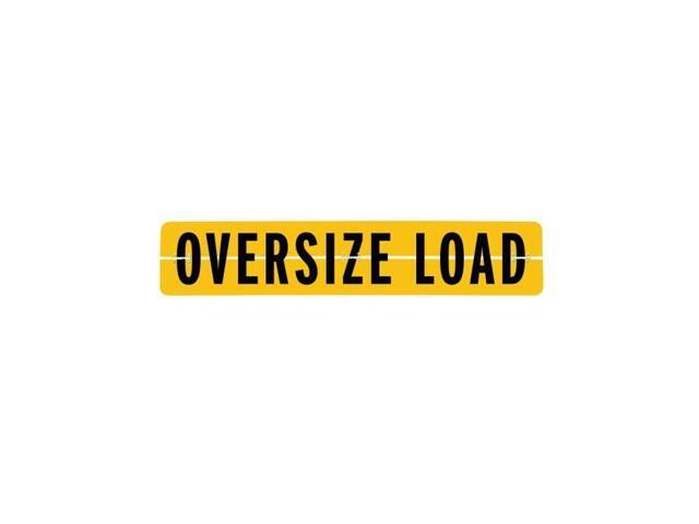 Oversize Load Sign For Escort Vehicles - Hinged Aluminum - 12 Inch x 60 Inch