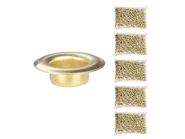5000 pcs 3/8 inch Grommet Kit 10mm Size #2 Brass Grommets Compatible with Semi Automatic Grommet Machine for Fabric Canvas Tarps Banners YES0386