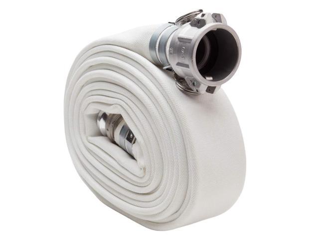 White 3' x 25' Double Jacket Camlock (Cam and Groove) Mill Discharge Hose