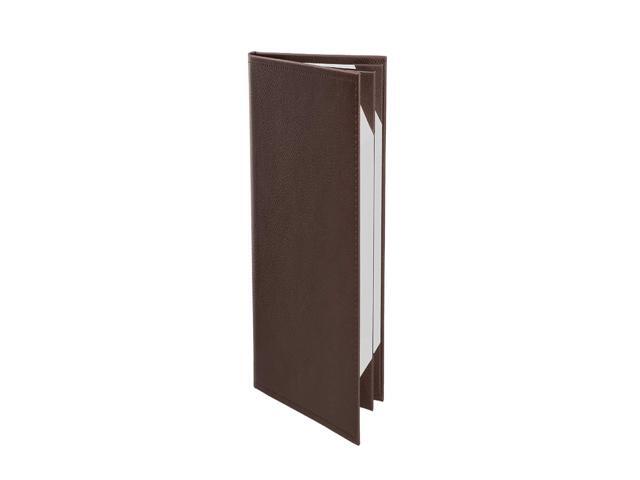 s Made of Premium Faux Leather (10-Pack) - 4.25' X 11' - Wine List - Bar Menu (Brown, 4 Views)