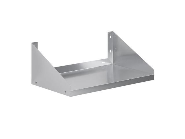 Stainless Steel Wall Shelf with Side Guards (30' Long x 18' Deep)
