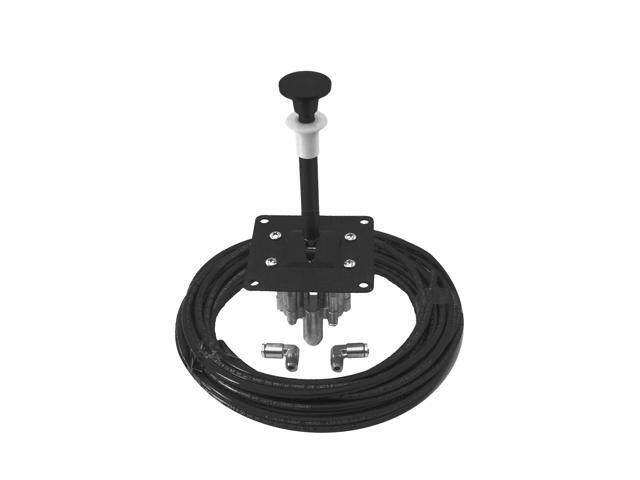 Buyers Products K1010AS 4-Way 3-Position Manual Air Control Valve Kit, Non-Feathering Lever, Spring Return Neutral Lockout, Includes Push Lock.