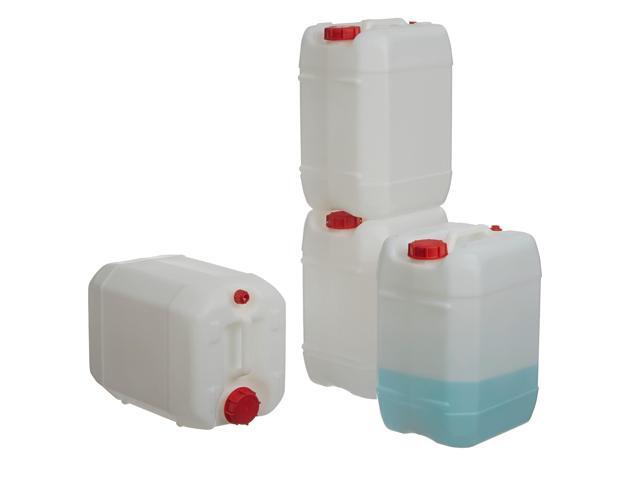 5 Gallon Stackable Carboy with Leakproof Cap and Handle, HDPE Food Grade, BPA Free, Made in USA (Natural, 4 Pack)