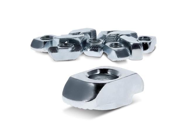 8020, 3933, 15 40 Series 1/4-20 Standard Drop in T-Nut Steel Nut T-Slot T-Slotted Accessories for Aluminum Extrusion Hardware 1/4 Nuts (100 Pack)