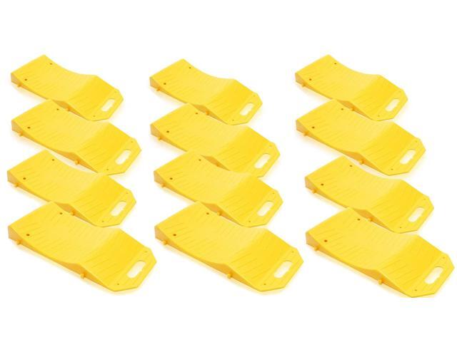 Zone Tech Tire Saver Ramps - Premium Quality Anti- Slip Design Portable Highly Visible Yellow Wheel Rest Vehicle Storage-Flat Spot and Flat...