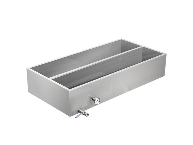 Maple Syrup Evaporator Pan, 48 x 24 x 9.4 Inch 304 Stainless Steel Maple Syrup Evaporator, 47Gal Feed Pan for Boiling Maple Syrup with Valve and...