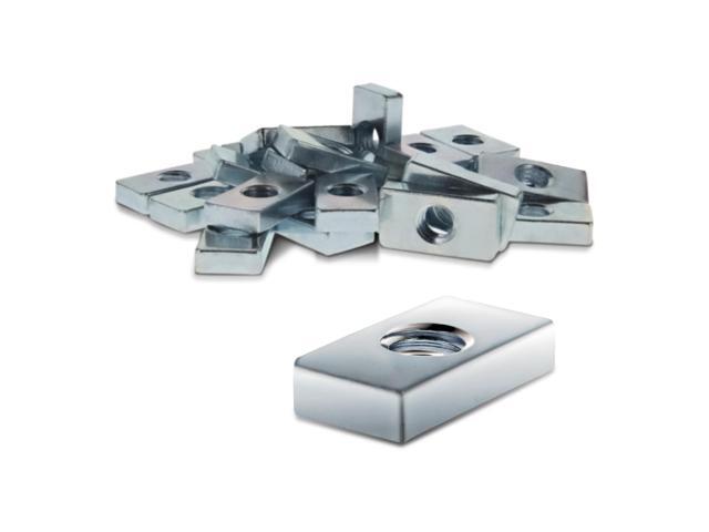 8020, 14131, 15 40 45 Series Steel M8 Slide-in Economy T Nuts Hardware Block Nuts for 1.5', 40mm, and 45mm Series Aluminum Extrusions Profiles (250.