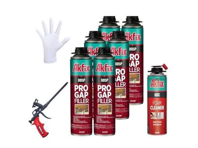 805P PRO Gap Filler Expanding Foam Sealant Kit (6x24 Oz.) - Insulating Foam Sealant, Low Expansion Foam for Sound & Heat Insulation, Window & Door...