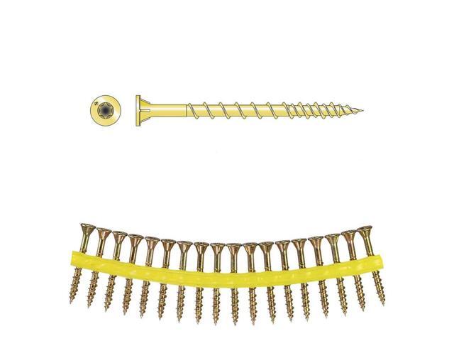WSV212S Strong-Drive WSV SUBFLOOR Screw (Collated) #9 x 2-1/2 in. T25, Yellow-Zinc (1500-Qty)