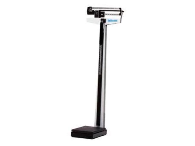 Dual-Reading Beam Scale - 390 lb / 180 kg Maximum Weight Capacity - 84' Maximum Height Measurement - Black, Silver
