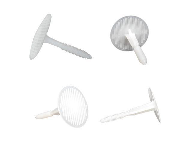TruFast 4.5' PMF Fastener (250 EA) White Plastic Heavy-Duty Insulation Anchors for Securing on Masonry, Brick, Concrete, and Stone Walls