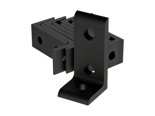 8020, 4176, 10 Series, Aluminum 3 Hole Inside Corner Bracket 90 Degree Angle Bracket for T Slot Extruded Aluminum Extrusion (Black Anodize, 25)
