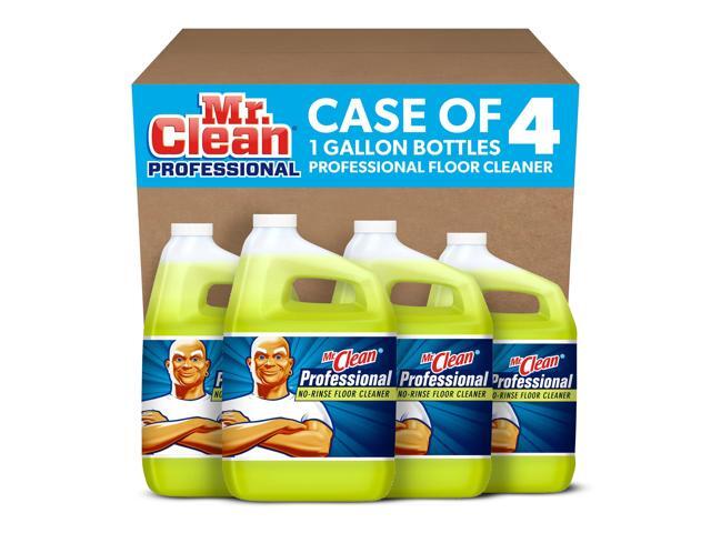 Mr. Clean PRO No-Rinse Floor Cleaner, Bulk Liquid Concentrate for Professional Cleaning, Commercial Use, 1 gal (Case of 4)