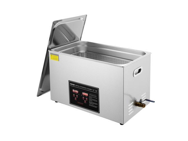 Ultrasonic Cleaning with Digital Timer & Heater, Professional Ultra Sonic Jewelry Cleaner, Stainless Steel Heated Cleaning Machine for Glasses.