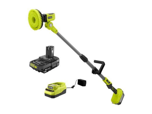 ONEAND 18V Cordless TELESCOPING Power Scrubber KIT with 2.0 AH Battery and Charger P4 P4500K