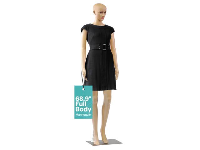 68.9' Tall Full-Body Female Mannequin with Adjustable Head, Flexible Limbs and Detachable Design, Perfect for Clothing Stores, Boutiques,.