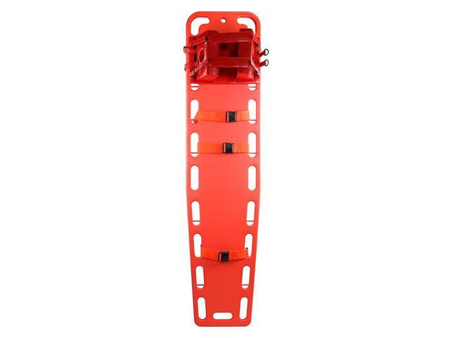 Spineboard with Straps and Head Immobilizer - Orange Combo