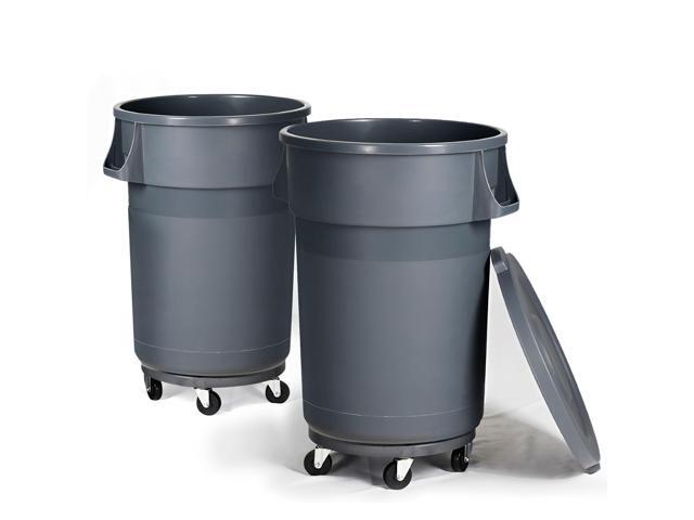 32 Gallon Outdoor Trash Can, Outdoor Trash Can with Lid and Wheels, Commercial Trash Cans Suitable for Restaurants, Kitchens and Courtyards