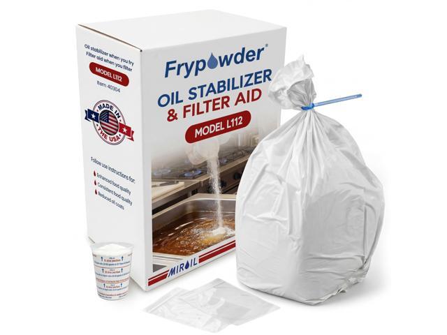 L112 Fry Powder Oil Stabilizer - 16 Gallon - Filter Aid for Cleaner Frying Oil - Better Tasting Food, Extended Cooking Life - Reduced Grease...
