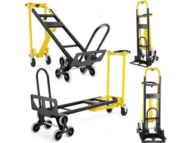 Heavy Duty Stair Climbing Hand Truck - 1000 LBS Capacity 4-in-1 Convertible Dolly Cart, Foldable Platform Utility Cart for Moving Boxes, Industrial.