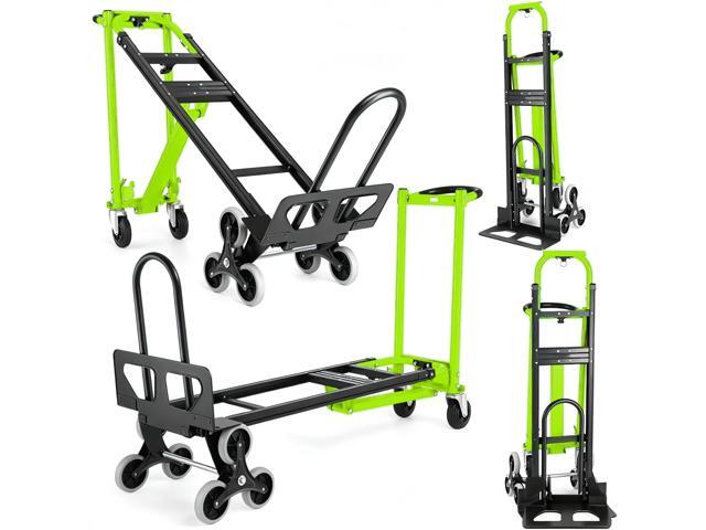 Heavy Duty Stair Climbing Hand Truck - 1000 LBS Capacity 4-in-1 Convertible Dolly Cart, Foldable Platform Utility Cart for Moving Boxes, Industrial.