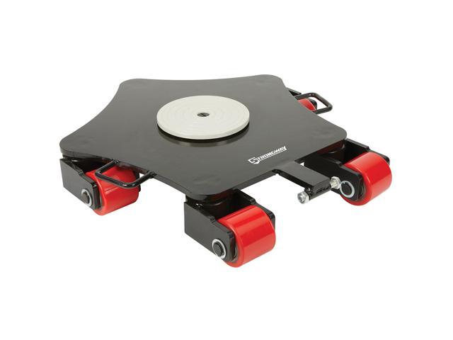 Omni-Directional Machinery Mover with 360 Degree Rotation, 8800 Lb Capacity, 5 Polyurethane Rollers, 23.2 in. x 21.2 in. x 4.3 in., Thickened Steel...