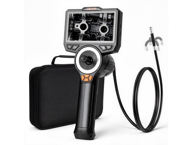 4-Way Articulating Endoscope with Light, True 1080P HD Industrial Borescope Inspection Camera, 0.24-inch Slim Articulated Probe, Flexible Snake.