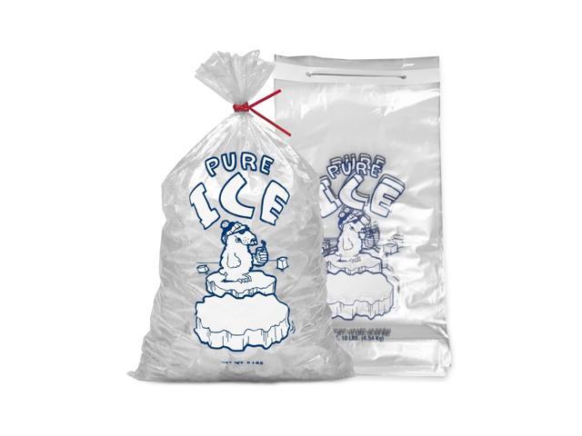 Ice Bags 10 lb, 1000 Count Wicketed with Twist Ties Heavy Duty Bulk Ice Bags for Ice Machines & Commercial Use Fits Ice Bagger Machines Wicked...