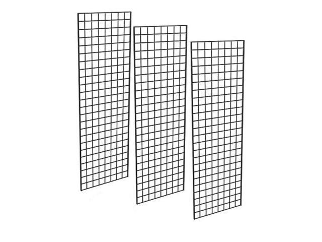 Black Commercial Grade Gridwall Panels Heavy Duty Grid Panel for Any Retail Display - Art and Trade Show Panels (2' x 5', 4)