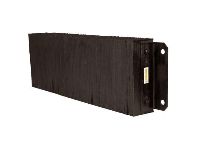 Rubber Dock Bumper, 36' x 12' x 4.5', for Loading Bay & Shipping Dock Protection, Laminated, Steel Mounting Bracket, 3/4' Mounting Holes