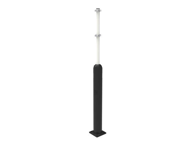 Impact Recovery - Sta-Rite Flexible Sign Post - Sign Holder for Handicap Parking Signs - Made in the USA - 78 with Black Bollard