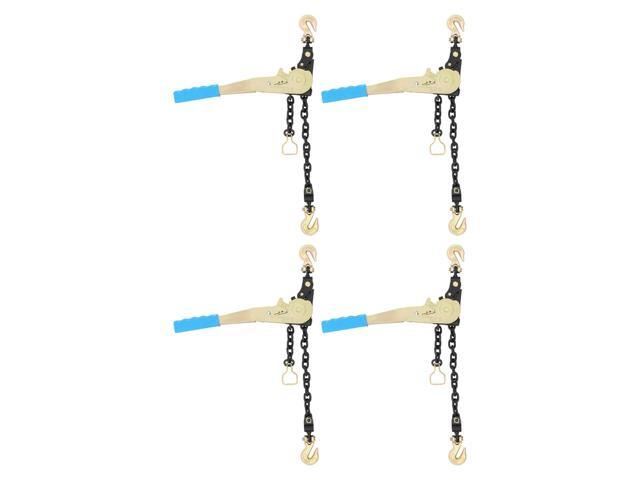 Ratcheting Chain Binder Kit, Easy Ratchet Chain Binder with Grab Working Load Tie Down Hooks Heavy Duty Tie Down Ratchet Load Binder for Trucks &.