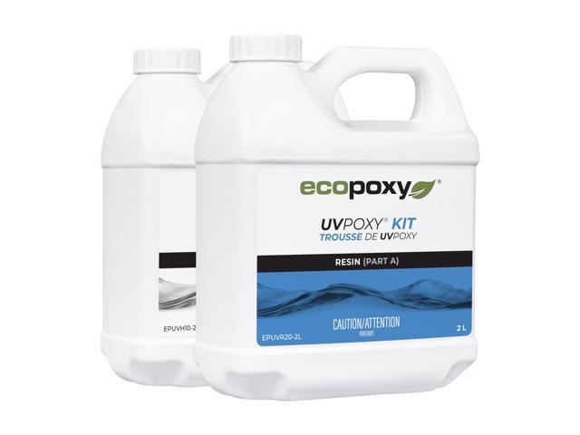 UVPoxy Table Top Coating & Art Epoxy Resin Kit - 1.06 Gal / 4L: Fast-Curing, UV/Yellowing Resistant, Water-Clear, Bio-Based Resin Self-Leveling,.