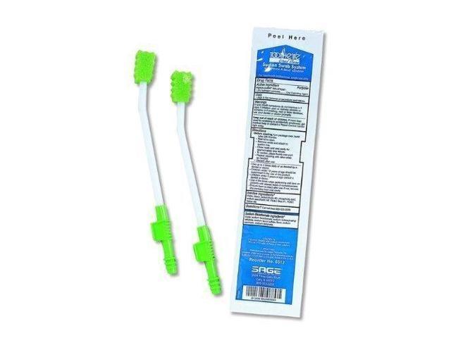 Toothette Oral Care Single Use Suction Swab System with Perox-A-Mint Solution - Each (1 System) / Case of 100 Systems
