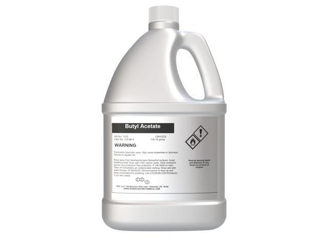 N-Butyl Acetate Purity: 99%. New Tamper-Evident Sealed Bottles Solvent for Paints, Lacquers, Varnishes, Resins, Gums, Vegetable Oils - 1 Gallon.