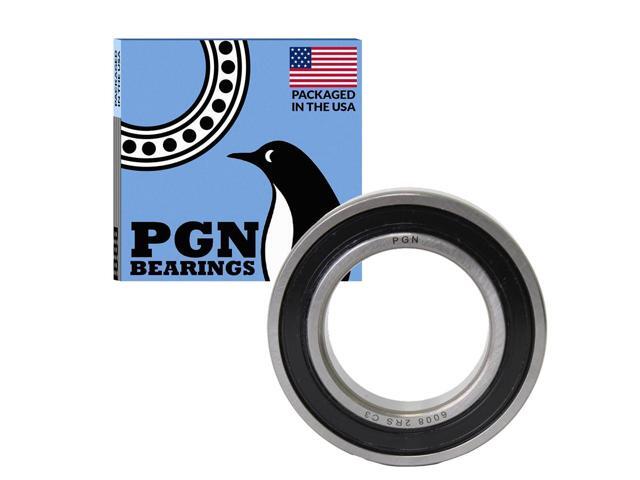 PGN (100 Pack) 6008-2RS Bearing - Lubricated Chrome Steel Sealed Ball Bearing - 40x68x15mm Bearings with Rubber Seal & High RPM Support