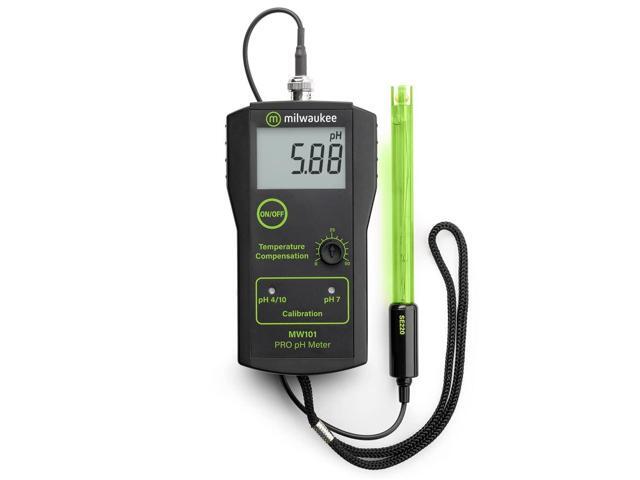 MW101 LED Economy Portable pH Meter with Manual Calibration, 0.0 to 14.0 pH, +/-0.2 pH Accuracy, 0.01 pH Resolution
