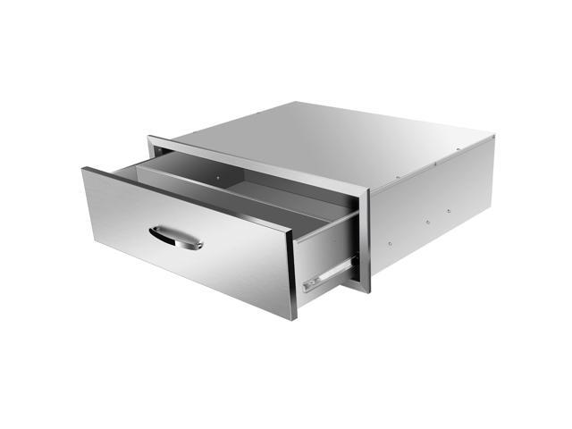 Outdoor Kitchen Single Drawer BBQ Drawer Stainless Steel Access Drawers with Exquisite Handle for Outdoor Kitchen Island or Grill Station (30' W x...