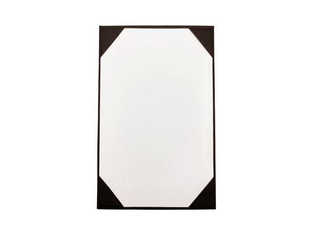 Menu Holders Made of Premium Faux Leather - Single Panel (10-Pack) s Single Page (Brown, 8.5' x 14')