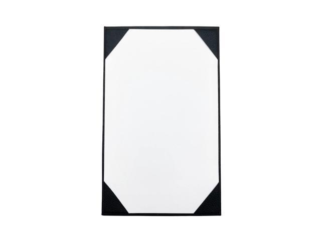Menu Holders Made of Premium Faux Leather - Single Panel (10-Pack) s Single Page (Black, 8.5' x 14')