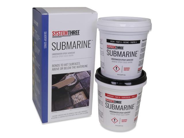 System Three Submarine Underwater Epoxy Paste Adhesive, Quart Kit