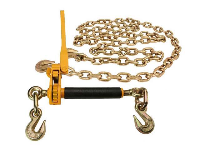 (1 Pack) 3/8' x 20' Grade 70 Chain 3/8-1/2 Peerless QuikBinder Kit H5125-0658 Ratchet Load Binder WLL #12000